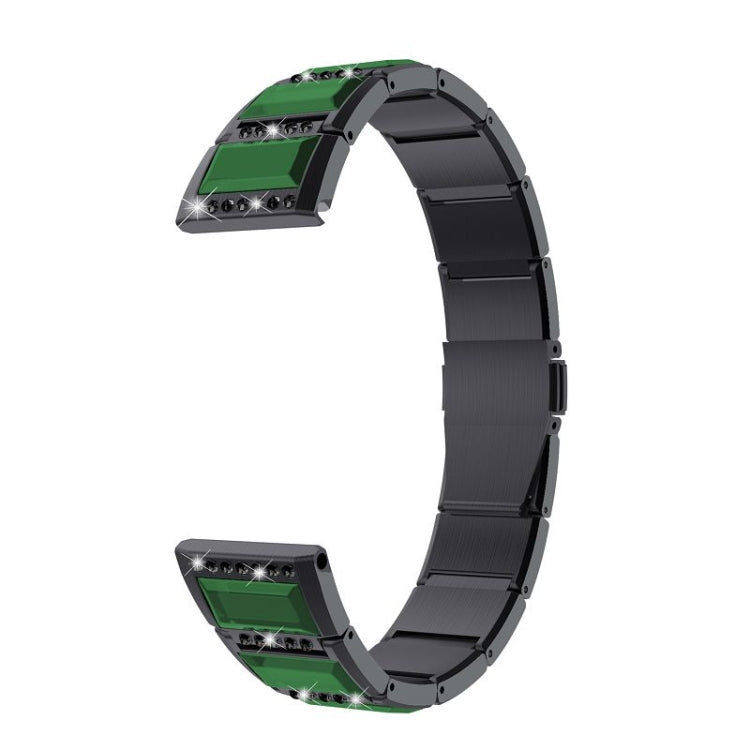 Bracelets de rechange incrustés de diamants en acier inoxydable, For Samsung Galaxy Watch 42mm, For Samsung Galaxy Watch 46mm, For Samsung Galaxy Watch 3 45mm, For Samsung Galaxy Watch Active2 44mm / Watch Active2 40mm / Watch Active                   ...