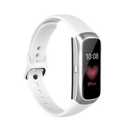 Pour Samsung Galaxy Fit SM-R370 Silicone Acier Shrapnel Boucle Noire Bracelet De Remplacement Bracelet De Montre