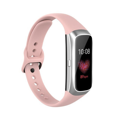 Pour Samsung Galaxy Fit SM-R370 Silicone Acier Shrapnel Boucle Noire Bracelet De Remplacement Bracelet De Montre
