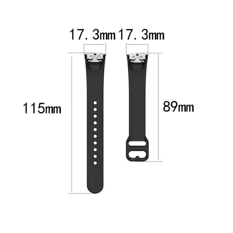 Pour Samsung Galaxy Fit SM-R370 Silicone Acier Shrapnel Boucle Noire Bracelet De Remplacement Bracelet De Montre