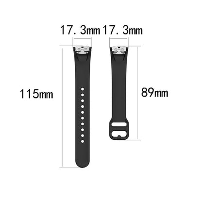 Pour Samsung Galaxy Fit SM-R370 Silicone Acier Shrapnel Boucle Noire Bracelet De Remplacement Bracelet De Montre