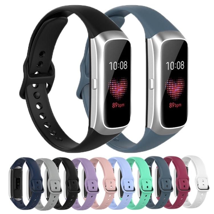 Pour Samsung Galaxy Fit SM-R370 Silicone Acier Shrapnel Boucle Noire Bracelet De Remplacement Bracelet De Montre