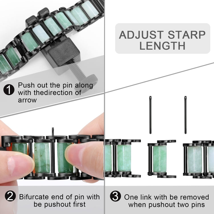 Bracelet de montre en acier inoxydable émeraude, For Apple Watch Ultra 49mm / Series 8&7 45mm / SE 2&6&SE&5&4 44mm / 3&2&1 42mm, For Apple Watch Series 8&7 41mm / SE 2&6&SE&5&4 40mm / 3&2&1 38mm                                                          ...