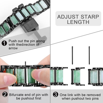 Bracelet de montre en acier inoxydable émeraude, For Apple Watch Ultra 49mm / Series 8&7 45mm / SE 2&6&SE&5&4 44mm / 3&2&1 42mm, For Apple Watch Series 8&7 41mm / SE 2&6&SE&5&4 40mm / 3&2&1 38mm                                                          ...