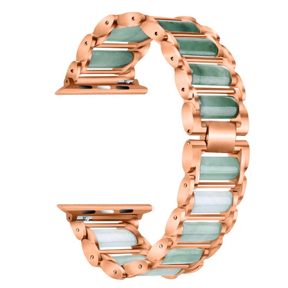 Bracelet de montre en acier inoxydable émeraude, For Apple Watch Ultra 49mm / Series 8&7 45mm / SE 2&6&SE&5&4 44mm / 3&2&1 42mm, For Apple Watch Series 8&7 41mm / SE 2&6&SE&5&4 40mm / 3&2&1 38mm                                                          ...