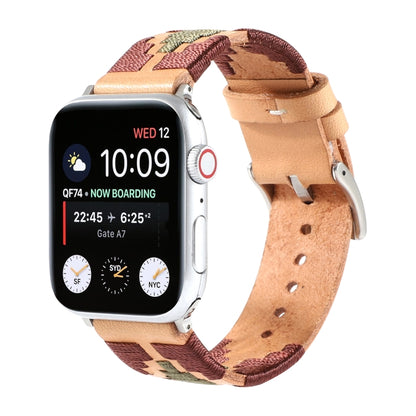 Bracelet en cuir contrasté tissé, For Apple Watch Ultra 49mm / Series 8&7 45mm / SE 2&6&SE&5&4 44mm / 3&2&1 42mm, For Apple Watch Series 8&7 41mm / SE 2&6&SE&5&4 40mm / 3&2&1 38mm