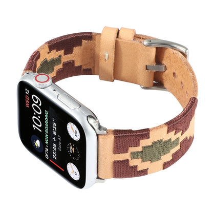 Bracelet en cuir contrasté tissé, For Apple Watch Ultra 49mm / Series 8&7 45mm / SE 2&6&SE&5&4 44mm / 3&2&1 42mm, For Apple Watch Series 8&7 41mm / SE 2&6&SE&5&4 40mm / 3&2&1 38mm