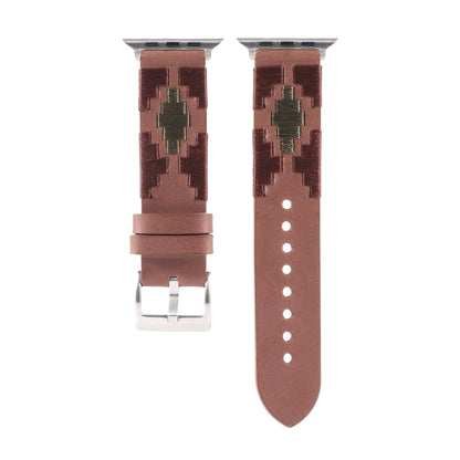 Bracelet en cuir contrasté tissé, For Apple Watch Ultra 49mm / Series 8&7 45mm / SE 2&6&SE&5&4 44mm / 3&2&1 42mm, For Apple Watch Series 8&7 41mm / SE 2&6&SE&5&4 40mm / 3&2&1 38mm
