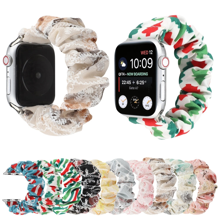 Bracelet de rechange pour anneau de cheveux en tissu, For Apple Watch Ultra 49mm / Series 8&7 45mm / SE 2&6&SE&5&4 44mm / 3&2&1 42mm, For Apple Watch Series 8&7 41mm / SE 2&6&SE&5&4 40mm / 3&2&1 38mm