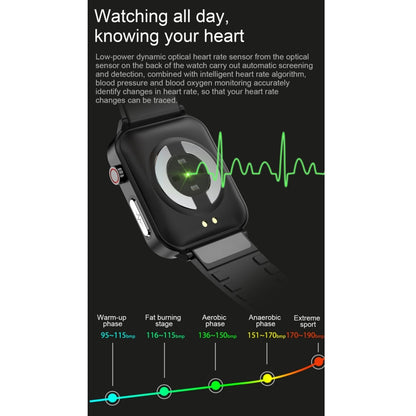 E86 1,7 pouces TFT écran couleur IP68 montre intelligente étanche, prise en charge de la surveillance de l'oxygène sanguin/surveillance de la température corporelle/diagnostic médical AI, style : bracelet en TPU, TPU Strap(Blue), TPU Strap(Black)      ...