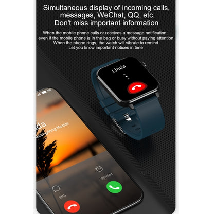 E86 1,7 pouces écran couleur TFT IP68 montre intelligente étanche, prise en charge de la surveillance de l'oxygène sanguin/surveillance de la température corporelle/diagnostic médical AI, style : bracelet en acier, Steel Strap(Black)