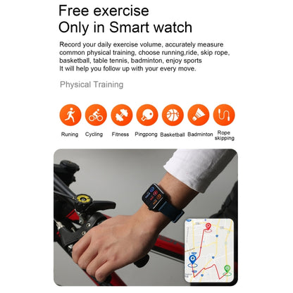E86 1,7 pouces TFT écran couleur IP68 montre intelligente étanche, prise en charge de la surveillance de l'oxygène sanguin/surveillance de la température corporelle/diagnostic médical AI, style : bracelet en cuir, Leather Strap(Black)                  ...