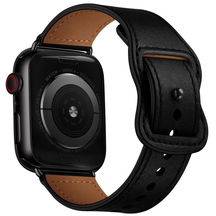 Bracelet de montre en cuir à double trou pour Apple Watch Series 6 & SE &, 5 & 4 44mm / 3 & 2 & 1 42mm, 5 & 4 40mm / 3 & 2 & 1 38mm