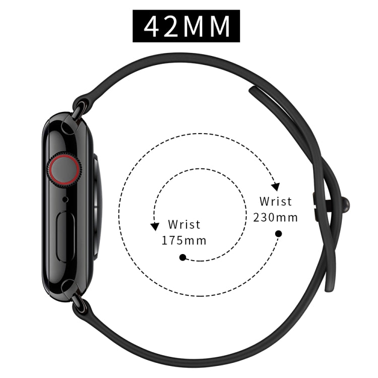 Bracelet de montre en cuir à double trou pour Apple Watch Series 6 & SE &, 5 & 4 44mm / 3 & 2 & 1 42mm, 5 & 4 40mm / 3 & 2 & 1 38mm