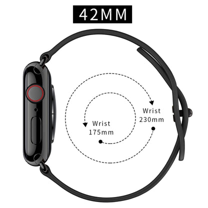 Bracelet de montre en cuir à double trou pour Apple Watch Series 6 & SE &, 5 & 4 44mm / 3 & 2 & 1 42mm, 5 & 4 40mm / 3 & 2 & 1 38mm