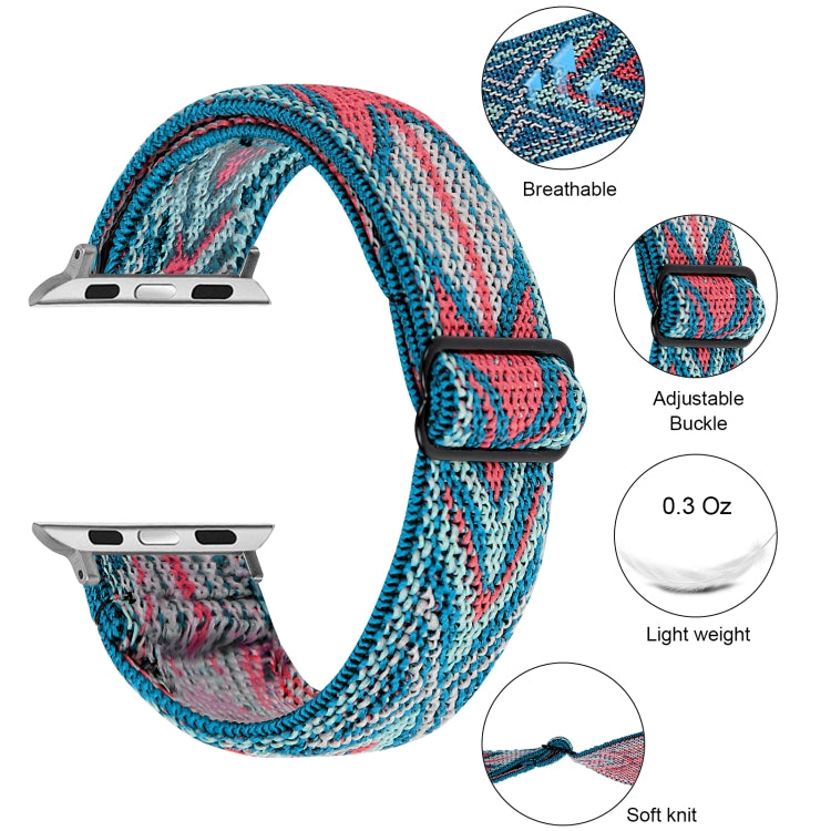 Bracelet de montre élastique, For Apple Watch Series 7 45mm / 6 & SE & 5 & 4 44mm / 3 & 2 & 1 42mm, For Apple Watch Series 7 41mm / 6 & SE & 5 & 4 40mm / 3 & 2 & 1 38mm, For Apple Watch Apple Watch Series 7 45mm / 6 & SE & 5 & 4 44mm / 3 & 2 & 1 42mm  ...