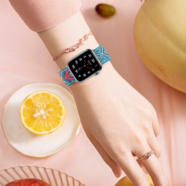 Bracelet de montre élastique, For Apple Watch Series 7 45mm / 6 & SE & 5 & 4 44mm / 3 & 2 & 1 42mm, For Apple Watch Series 7 41mm / 6 & SE & 5 & 4 40mm / 3 & 2 & 1 38mm, For Apple Watch Apple Watch Series 7 45mm / 6 & SE & 5 & 4 44mm / 3 & 2 & 1 42mm  ...