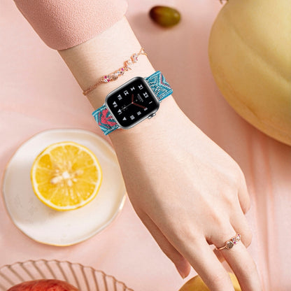 Bracelet de montre élastique, For Apple Watch Series 7 45mm / 6 & SE & 5 & 4 44mm / 3 & 2 & 1 42mm, For Apple Watch Series 7 41mm / 6 & SE & 5 & 4 40mm / 3 & 2 & 1 38mm, For Apple Watch Apple Watch Series 7 45mm / 6 & SE & 5 & 4 44mm / 3 & 2 & 1 42mm  ...