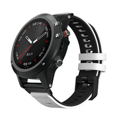 Pour Garmin Fenix 6X Bracelet de rechange en silicone bicolore à dégagement rapide, For Garmin Fenix 6X