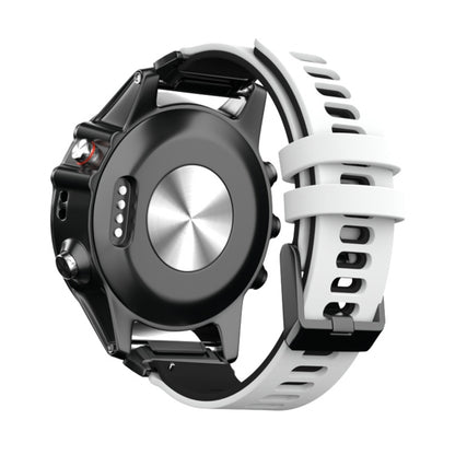 Pour Garmin Fenix 6X Bracelet de rechange en silicone bicolore à dégagement rapide, For Garmin Fenix 6X
