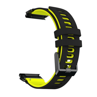 Pour Garmin Fenix 6X Bracelet de rechange en silicone bicolore à dégagement rapide, For Garmin Fenix 6X