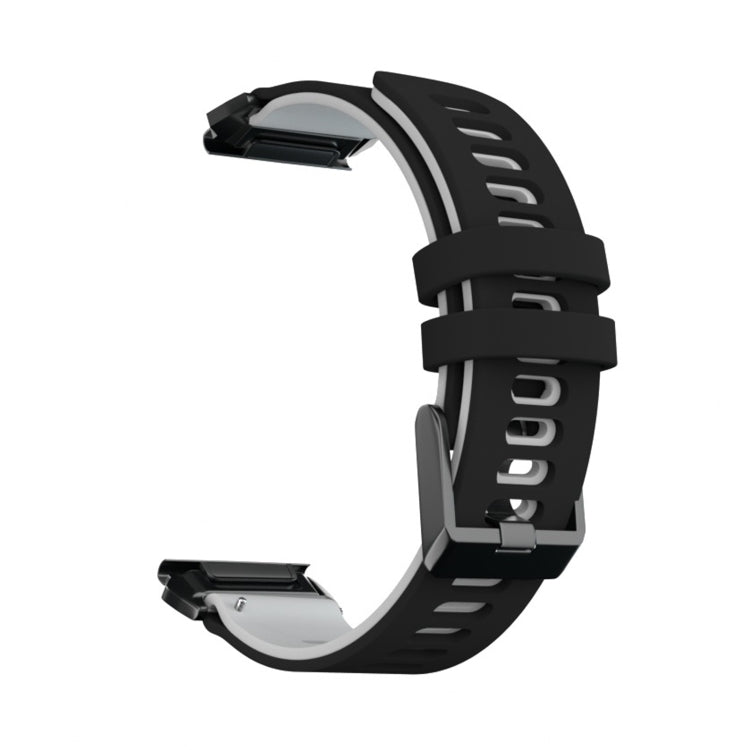 Pour Garmin Fenix 6X Bracelet de rechange en silicone bicolore à dégagement rapide, For Garmin Fenix 6X