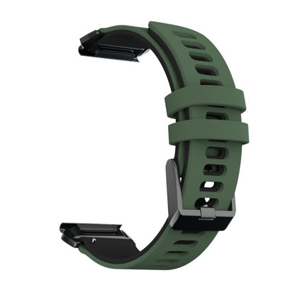 Pour Garmin Fenix 6X Bracelet de rechange en silicone bicolore à dégagement rapide, For Garmin Fenix 6X
