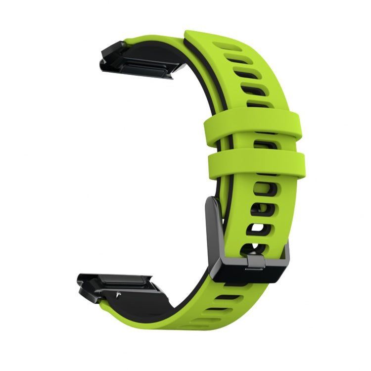 Pour Garmin Fenix 6X Bracelet de rechange en silicone bicolore à dégagement rapide, For Garmin Fenix 6X
