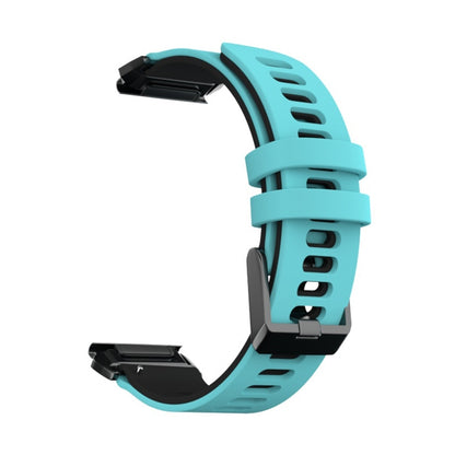 Pour Garmin Fenix 6X Bracelet de rechange en silicone bicolore à dégagement rapide, For Garmin Fenix 6X