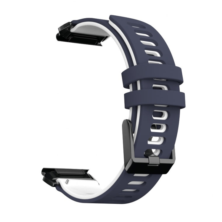 Pour Garmin Fenix 6X Bracelet de rechange en silicone bicolore à dégagement rapide, For Garmin Fenix 6X