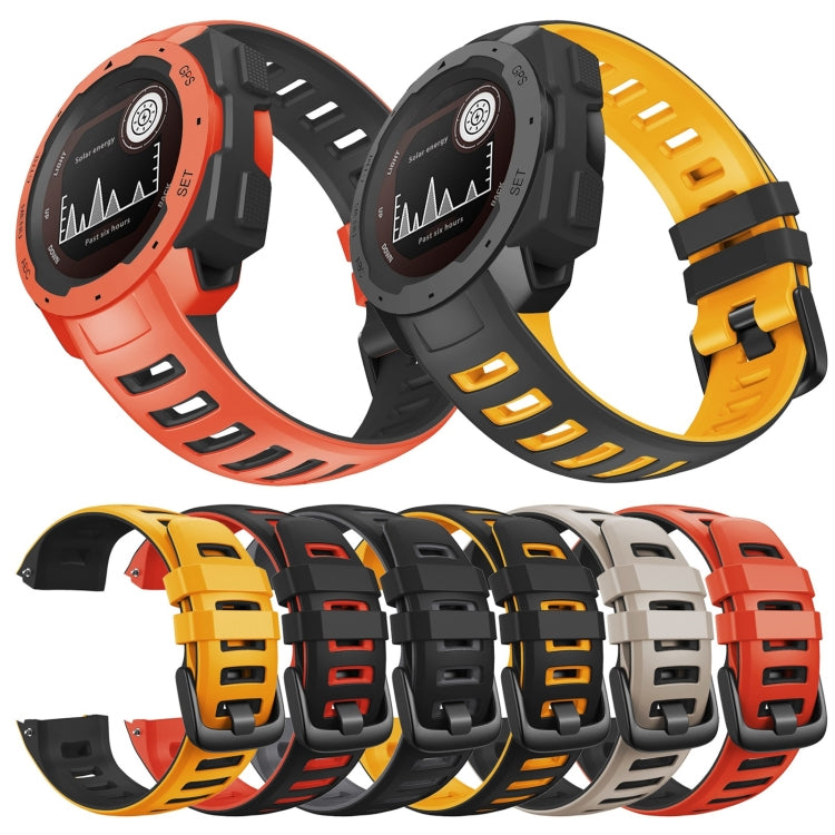 Pour Garmin Instinct / Instinct Esports Bracelet de rechange en silicone bicolore
