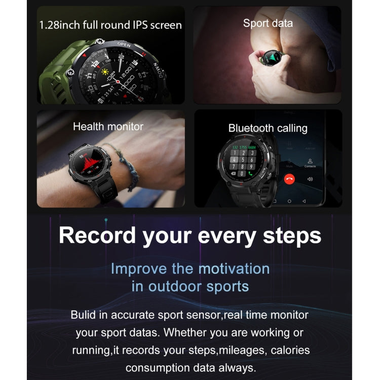 K22 Montre intelligente à écran IPS de 1,28 pouces, prend en charge le rappel du cycle menstruel / appel Bluetooth / surveillance du sommeil