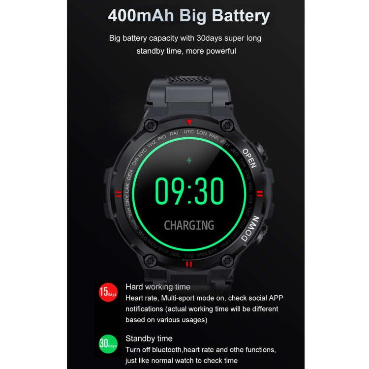 K22 Montre intelligente à écran IPS de 1,28 pouces, prend en charge le rappel du cycle menstruel / appel Bluetooth / surveillance du sommeil