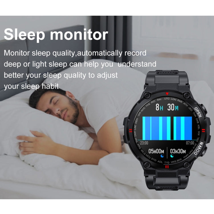 K22 Montre intelligente à écran IPS de 1,28 pouces, prend en charge le rappel du cycle menstruel / appel Bluetooth / surveillance du sommeil