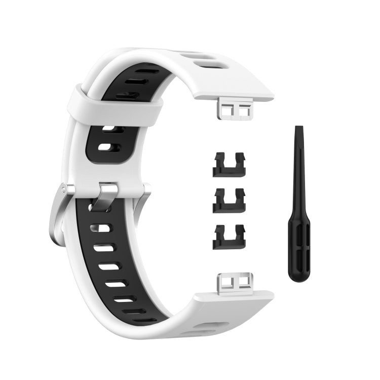 Bracelet de montre en silicone bicolore, For Huawei Watch Fit