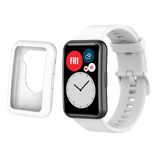 Pour Huawei Watch Fit Housse de protection en silicone + Kit de bracelet de montre en silicone