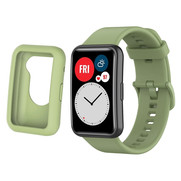 Pour Huawei Watch Fit Housse de protection en silicone + Kit de bracelet de montre en silicone