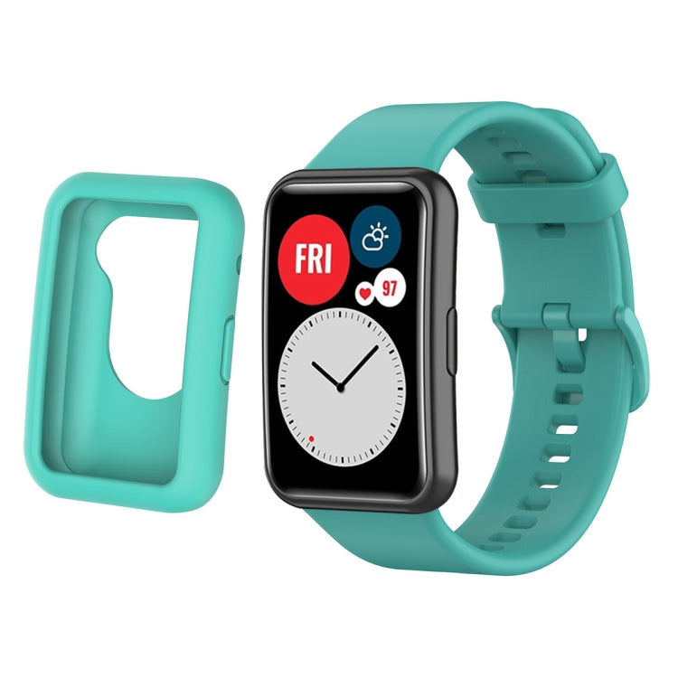 Pour Huawei Watch Fit Housse de protection en silicone + Kit de bracelet de montre en silicone