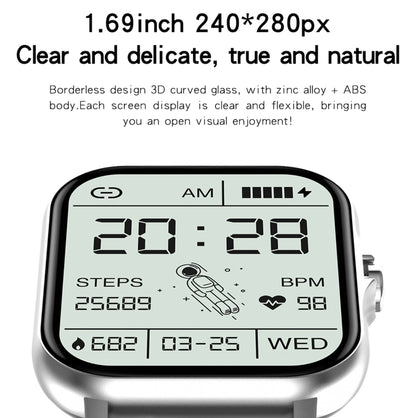 GT20 1,69 pouces écran TFT IP67 montre intelligente étanche, prise en charge du contrôle de la musique / appel Bluetooth / surveillance de la fréquence cardiaque / surveillance de la pression artérielle, Silicone Strap, Steel Strap