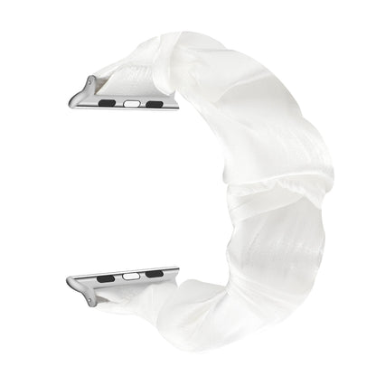 Bracelet de montre en tissu avec anneau de cheveux à motif de coquillages, For Apple Watch Ultra 49mm / Series 8&7 45mm / SE 2&6&SE&5&4 44mm / 3&2&1 42mm, For Apple Watch Series 8&7 41mm / SE 2&6&SE&5&4 40mm / 3&2&1 38mm                                ...