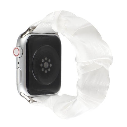 Bracelet de montre en tissu avec anneau de cheveux à motif de coquillages, For Apple Watch Ultra 49mm / Series 8&7 45mm / SE 2&6&SE&5&4 44mm / 3&2&1 42mm, For Apple Watch Series 8&7 41mm / SE 2&6&SE&5&4 40mm / 3&2&1 38mm                                ...