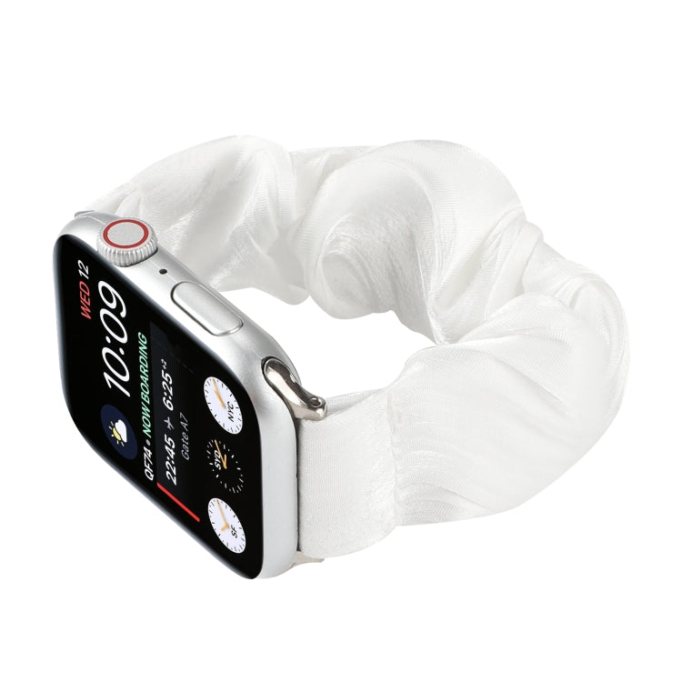Bracelet de montre en tissu avec anneau de cheveux à motif de coquillages, For Apple Watch Ultra 49mm / Series 8&7 45mm / SE 2&6&SE&5&4 44mm / 3&2&1 42mm, For Apple Watch Series 8&7 41mm / SE 2&6&SE&5&4 40mm / 3&2&1 38mm                                ...
