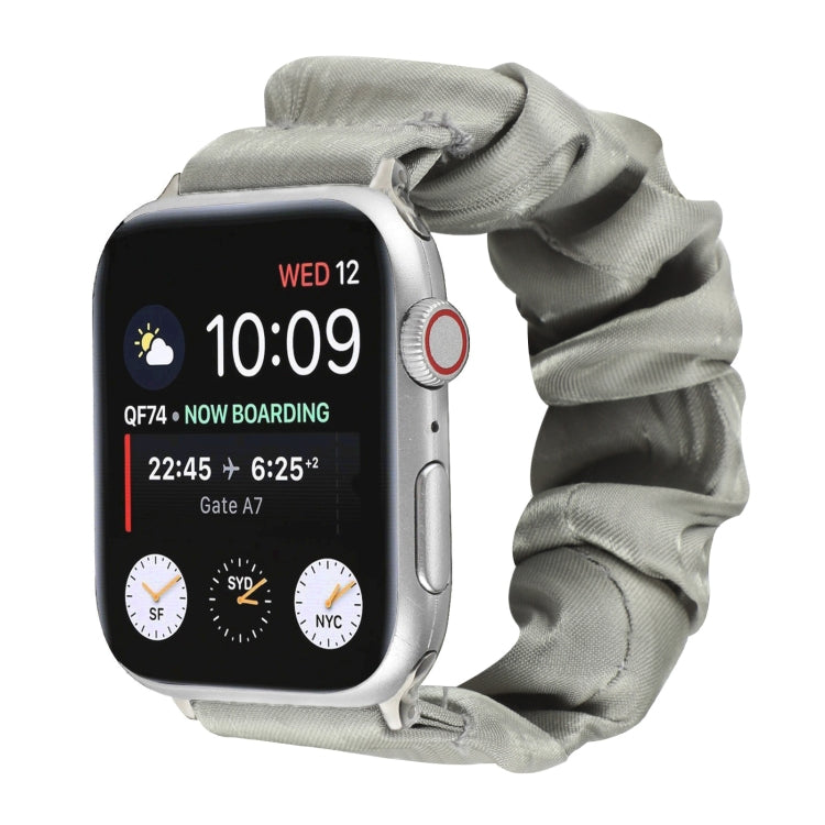 Bracelet de montre en tissu avec anneau de cheveux à motif de coquillages, For Apple Watch Ultra 49mm / Series 8&7 45mm / SE 2&6&SE&5&4 44mm / 3&2&1 42mm, For Apple Watch Series 8&7 41mm / SE 2&6&SE&5&4 40mm / 3&2&1 38mm                                ...