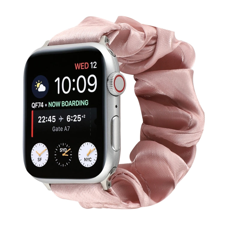 Bracelet de montre en tissu avec anneau de cheveux à motif de coquillages, For Apple Watch Ultra 49mm / Series 8&7 45mm / SE 2&6&SE&5&4 44mm / 3&2&1 42mm, For Apple Watch Series 8&7 41mm / SE 2&6&SE&5&4 40mm / 3&2&1 38mm                                ...