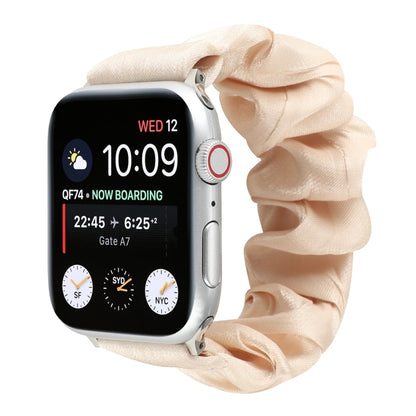 Bracelet de montre en tissu avec anneau de cheveux à motif de coquillages, For Apple Watch Ultra 49mm / Series 8&7 45mm / SE 2&6&SE&5&4 44mm / 3&2&1 42mm, For Apple Watch Series 8&7 41mm / SE 2&6&SE&5&4 40mm / 3&2&1 38mm                                ...