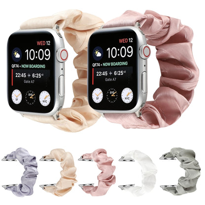 Bracelet de montre en tissu avec anneau de cheveux à motif de coquillages, For Apple Watch Ultra 49mm / Series 8&7 45mm / SE 2&6&SE&5&4 44mm / 3&2&1 42mm, For Apple Watch Series 8&7 41mm / SE 2&6&SE&5&4 40mm / 3&2&1 38mm                                ...