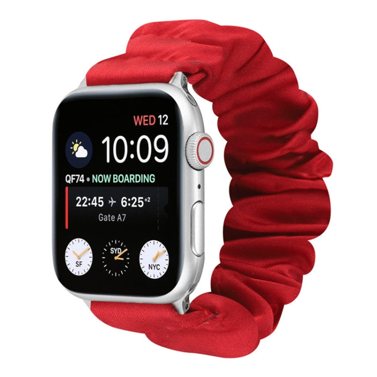 Bracelet de montre en tissu avec anneau de cheveux à motif papillon, For Apple Watch Ultra 49mm / Series 8&7 45mm / SE 2&6&SE&5&4 44mm / 3&2&1 42mm, For Apple Watch Series 8&7 41mm / SE 2&6&SE&5&4 40mm / 3&2&1 38mm                                      ...