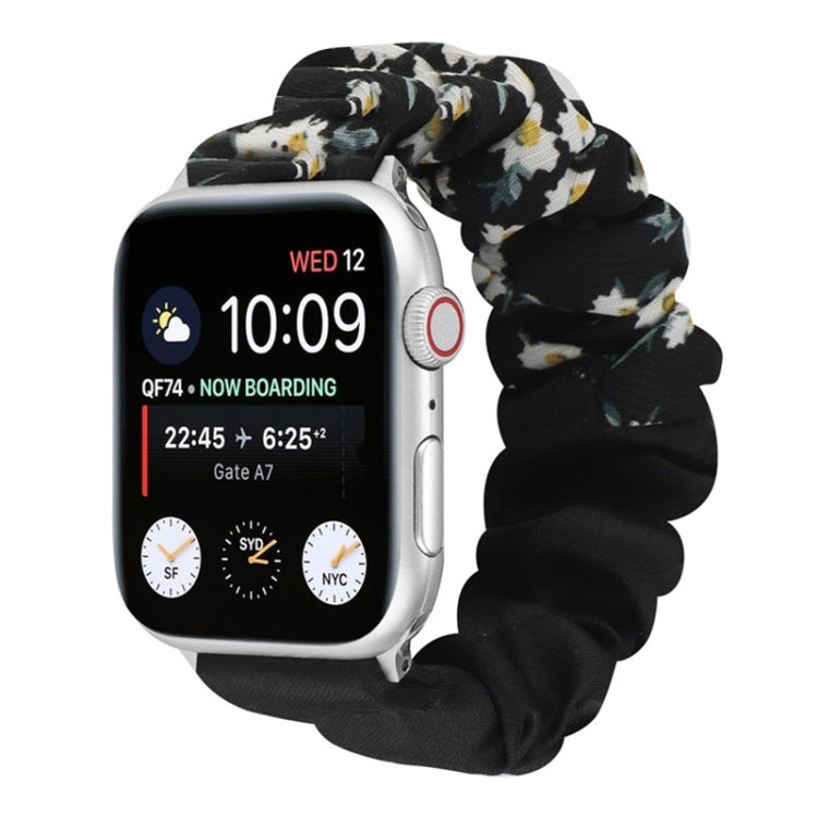 Bracelet de montre en tissu avec anneau de cheveux à motif papillon, For Apple Watch Ultra 49mm / Series 8&7 45mm / SE 2&6&SE&5&4 44mm / 3&2&1 42mm, For Apple Watch Series 8&7 41mm / SE 2&6&SE&5&4 40mm / 3&2&1 38mm                                      ...