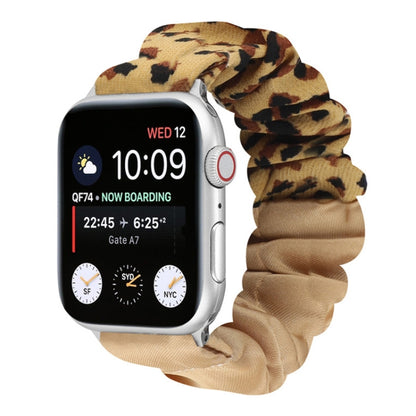 Bracelet de montre en tissu avec anneau de cheveux à motif papillon, For Apple Watch Ultra 49mm / Series 8&7 45mm / SE 2&6&SE&5&4 44mm / 3&2&1 42mm, For Apple Watch Series 8&7 41mm / SE 2&6&SE&5&4 40mm / 3&2&1 38mm                                      ...