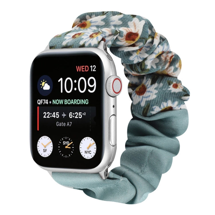 Bracelet de montre en tissu avec anneau de cheveux à motif papillon, For Apple Watch Ultra 49mm / Series 8&7 45mm / SE 2&6&SE&5&4 44mm / 3&2&1 42mm, For Apple Watch Series 8&7 41mm / SE 2&6&SE&5&4 40mm / 3&2&1 38mm                                      ...